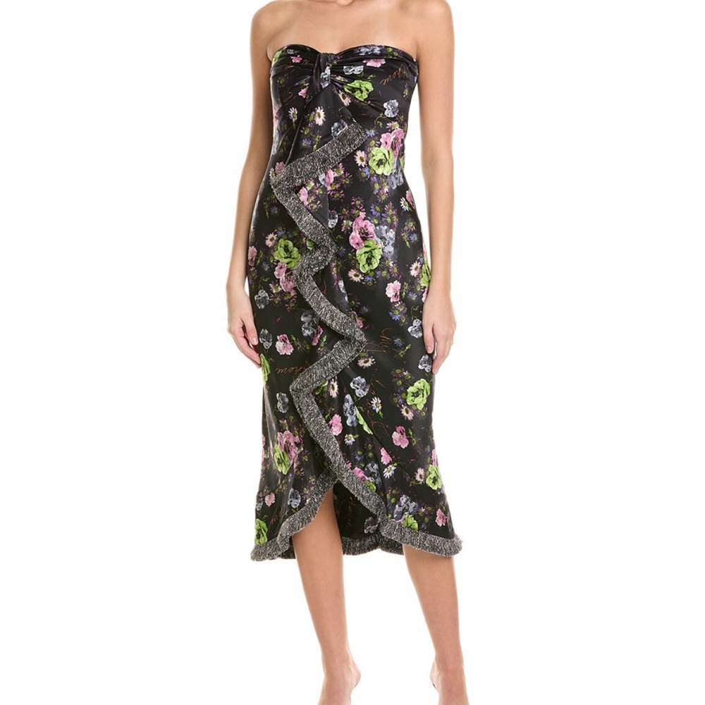 Cinq à Sept
Midnight Bloom Elise Silk Midi Dress